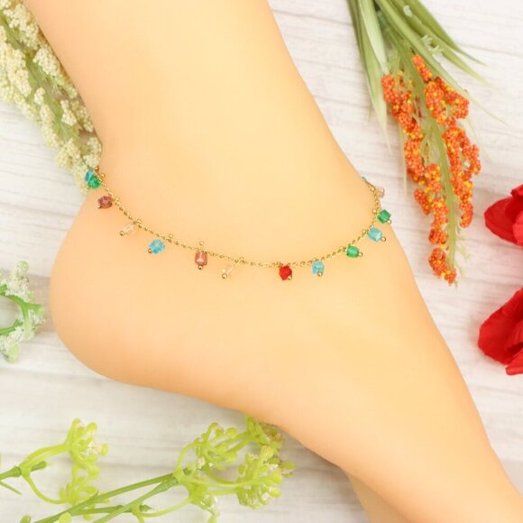 "Handmade Anklet – Elegant & Delicate Jewelry for Women | UNVRC1730 - Picture 7 of 10